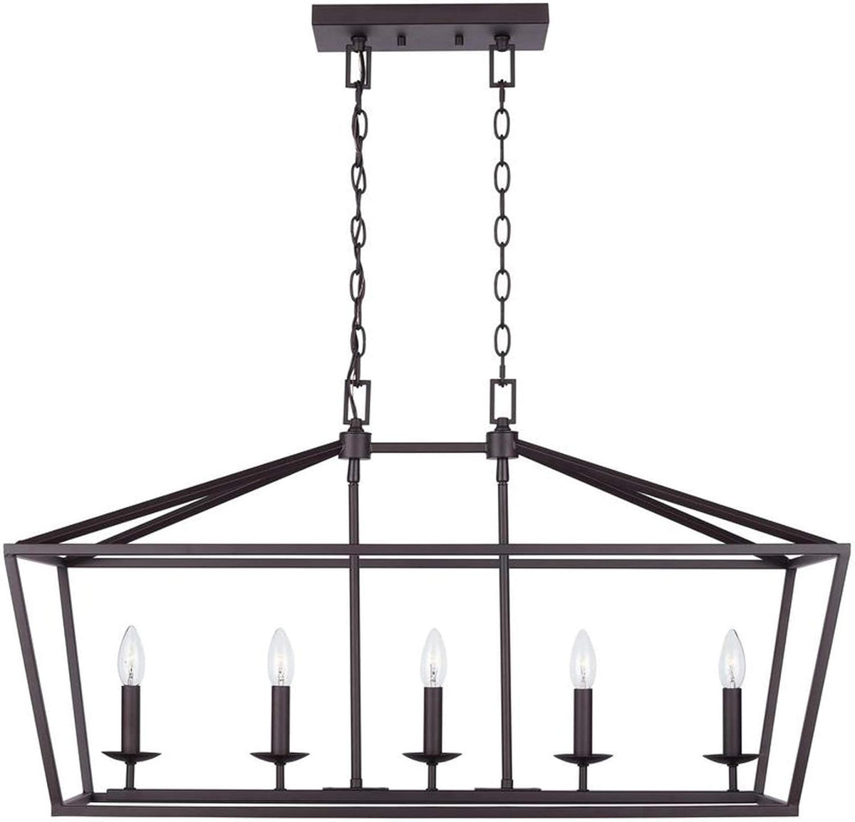 Bronze Caged Island Chandelier U619874