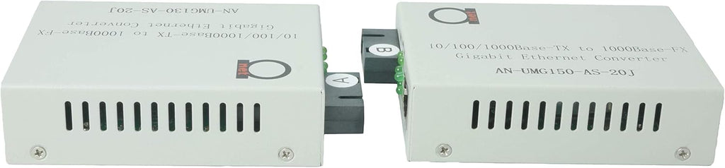 Single Mode SC WDM Gigabit Media Converter with Fiber Module 20km to UTP Cat5e Cat6 RJ-45 Q855398