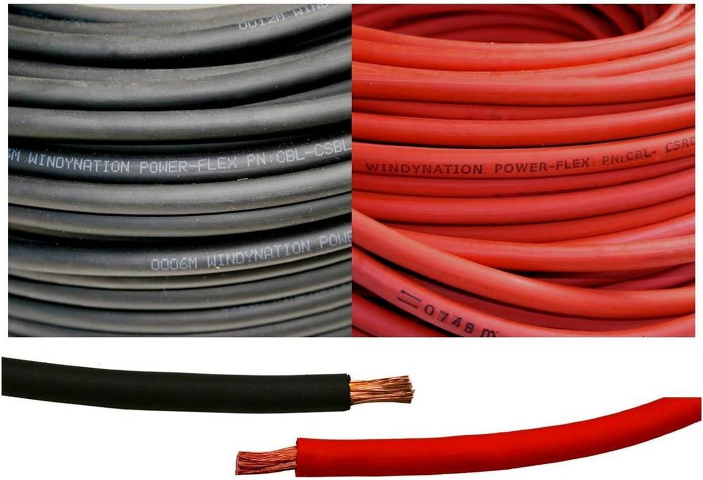 4 Gauge 4 AWG 15 Feet Red + 15 Feet Black (30 Feet Total) Pure Copper Flexible Cable Wire A189