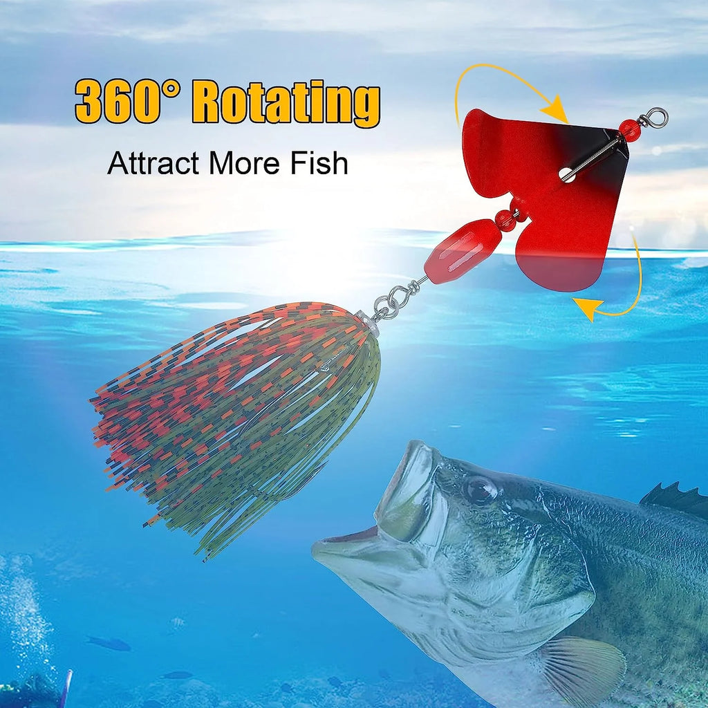 6pcs Metal Spinnerbait Fishing Lures Q74862