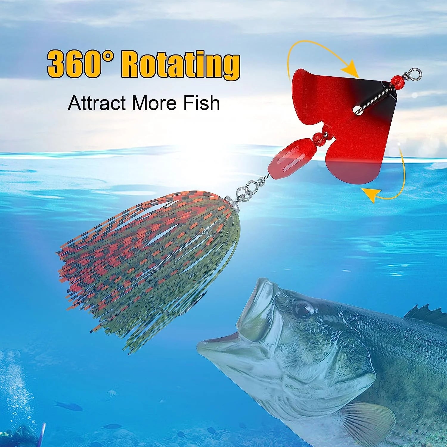 6pcs Metal Spinnerbait Fishing Lures Q74862