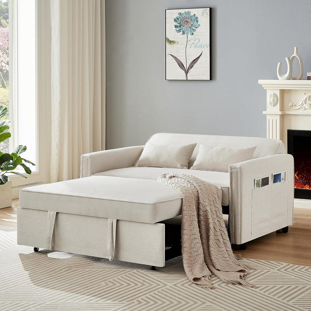 2 Seater Sleeper Sofa Bed with 2 Lumbar Pillows K173157