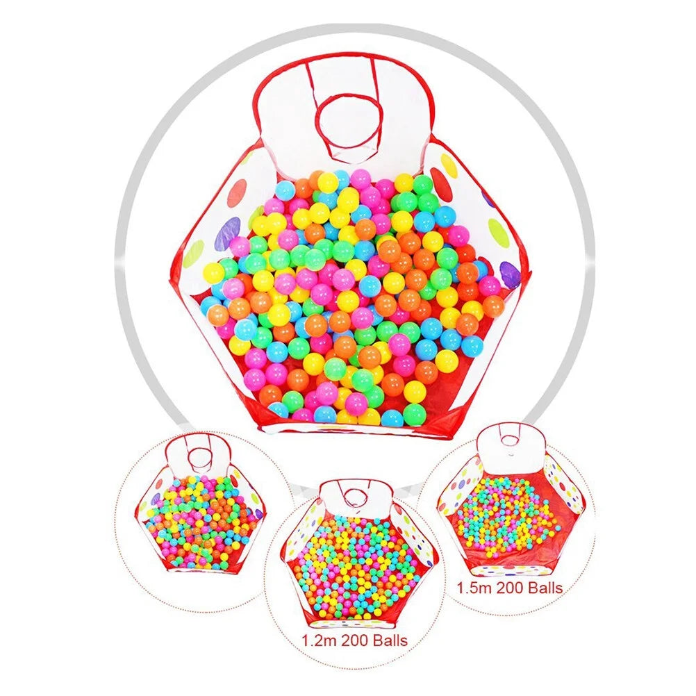 Ball Pit Tent Playpen with Basketball and Zippered Storage Bag B804