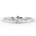 1.05 Carat Pear Cut Moissanite Engagement Ring in 10k Solid White Gold J674199