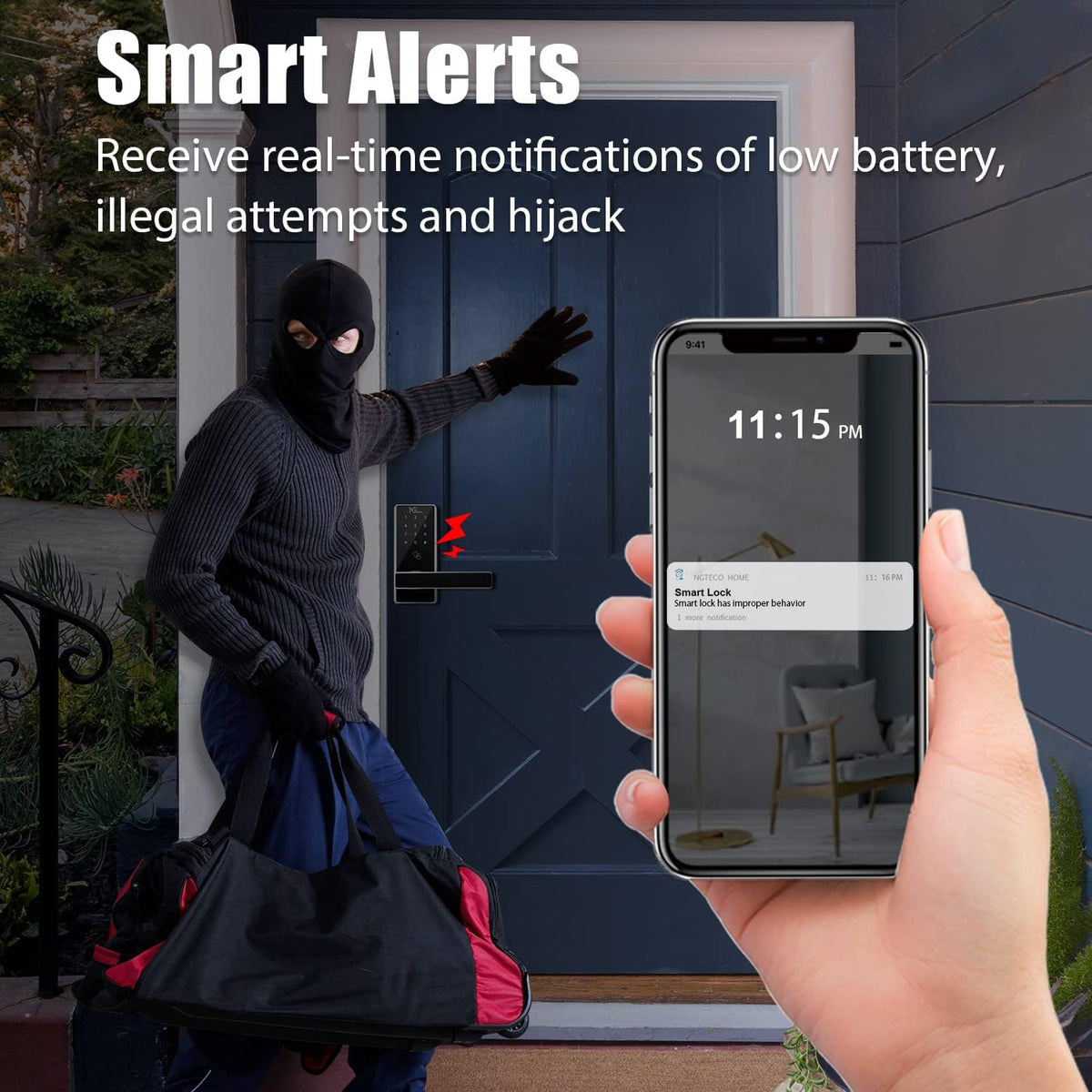 Smart Lock with WiFi Keyless Entry Digital Keypad X7565