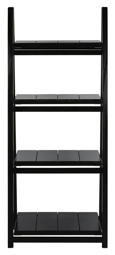 Black 4-Shelf Folding Bookcase O489003