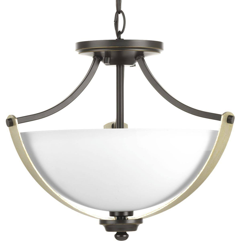 Polished Nickel Two-Light Semi-Flush Convertible Y44021