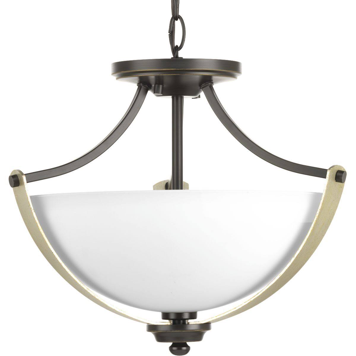 Polished Nickel Two-Light Semi-Flush Convertible Y44021