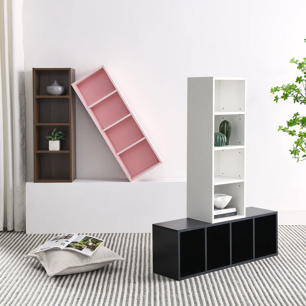 8-Tier Media Tower Rack with Adjustable Shelves S5159