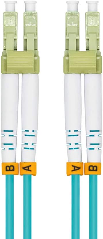 30M LC to LC 10G OM3 Armored Duplex Fiber Optic Cable, Pack of 2 W815691