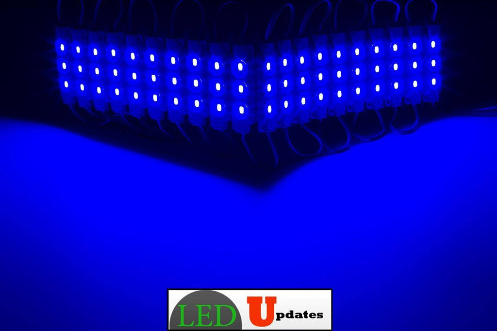 60ft Blue 5630 Injection LED Module with UL 12V AC Power Package F2134