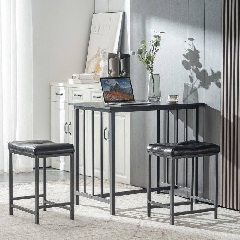 Rectangle Dining Set Black (Set of 3) S6544