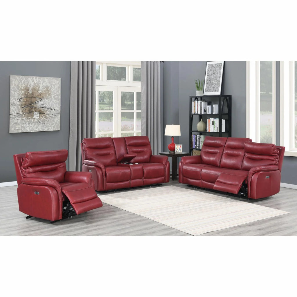Dark Brown Leather Power Recliner Sofa B38881