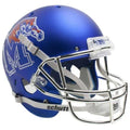 Satin Blue Chrome Grill Football Helmet P33340
