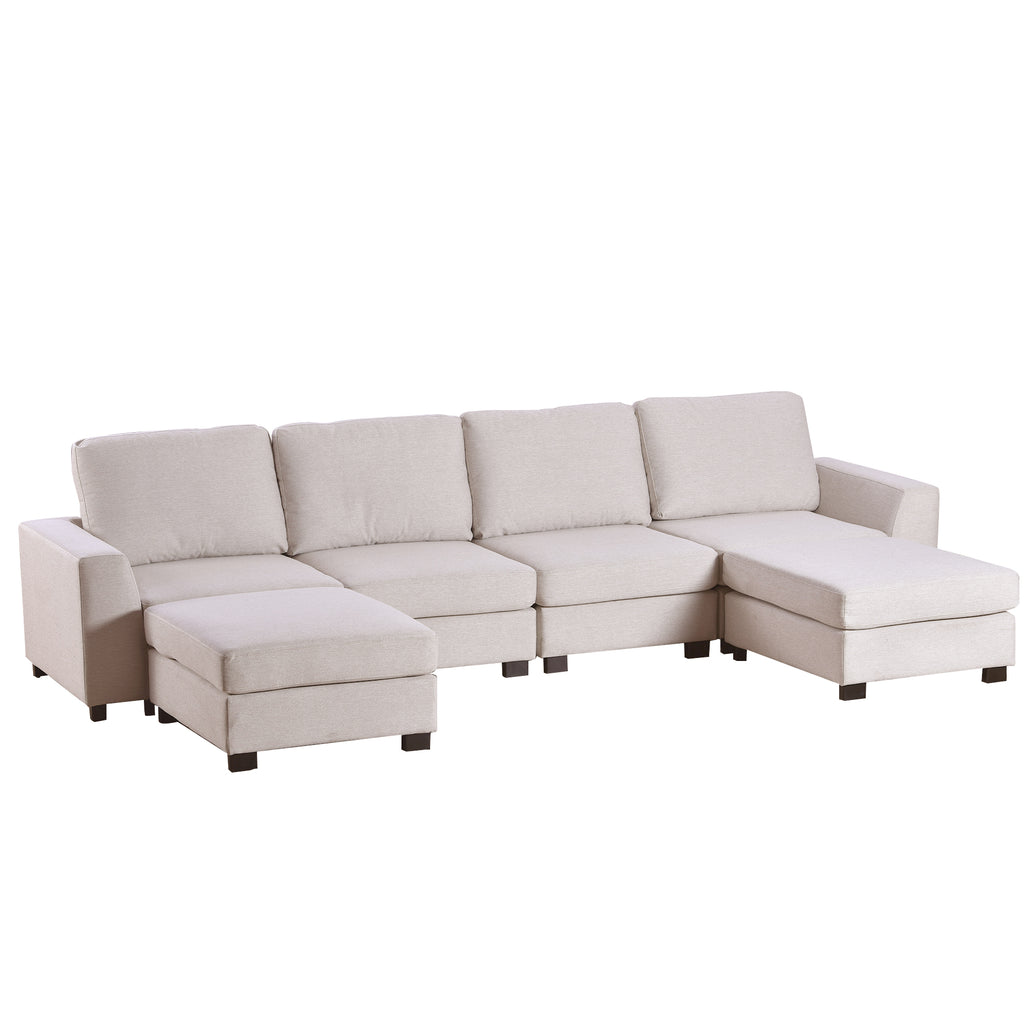 U Shaped Sofa with Removable Ottomans C9447