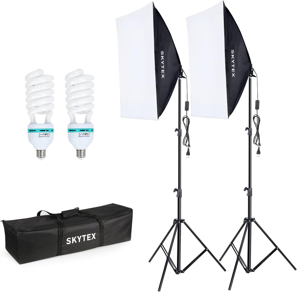 Softbox Lighting Kit with 2x20x28in Soft Box, 2X 85W LED Bulb F8224