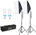 Softbox Lighting Kit with 2x20x28in Soft Box, 2X 85W LED Bulb F8224