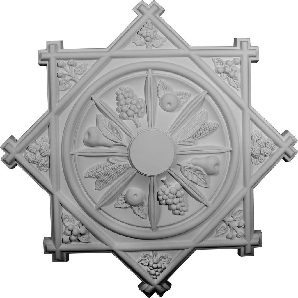 38 1/4x22OD x 1 1/2x22P Hand-Painted Ceiling Medallion M156019