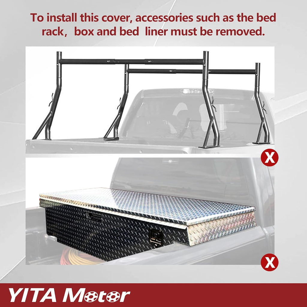 Soft Tri-fold Truck Bed Tonneau Cover for 6.5 ft Bed J29029