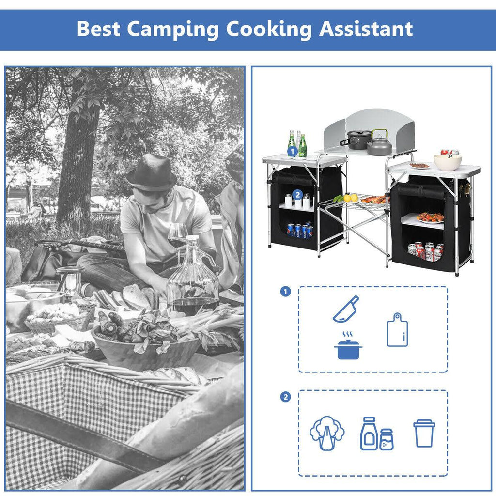 Folding Camping Table with Storage Organizer M3657