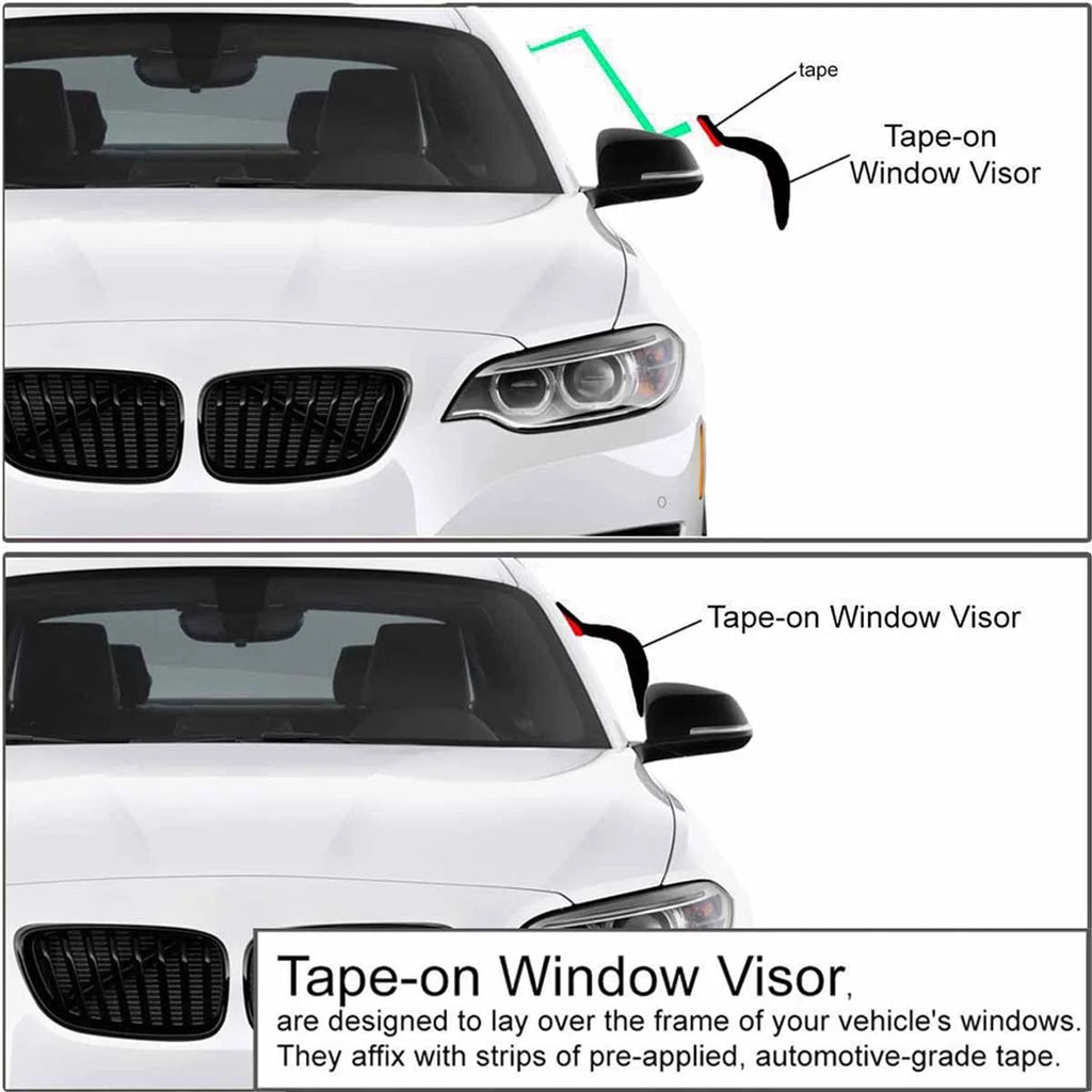 Window Deflector Window Visor Rain Guards 5PCS N32496