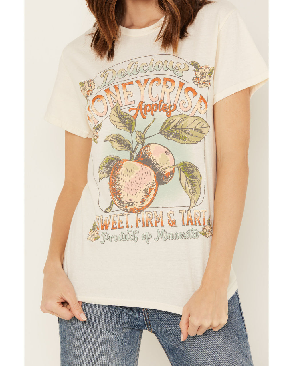 Honeycrisp Apples Short Sleeve Graphic Tee Ivory Small V55527