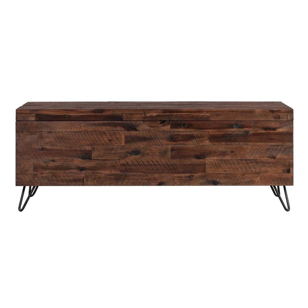 Acacia Wood Storage Bench T590