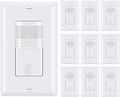 Motion Activated Wall Switch, Single Pole, 10 Pack A2945