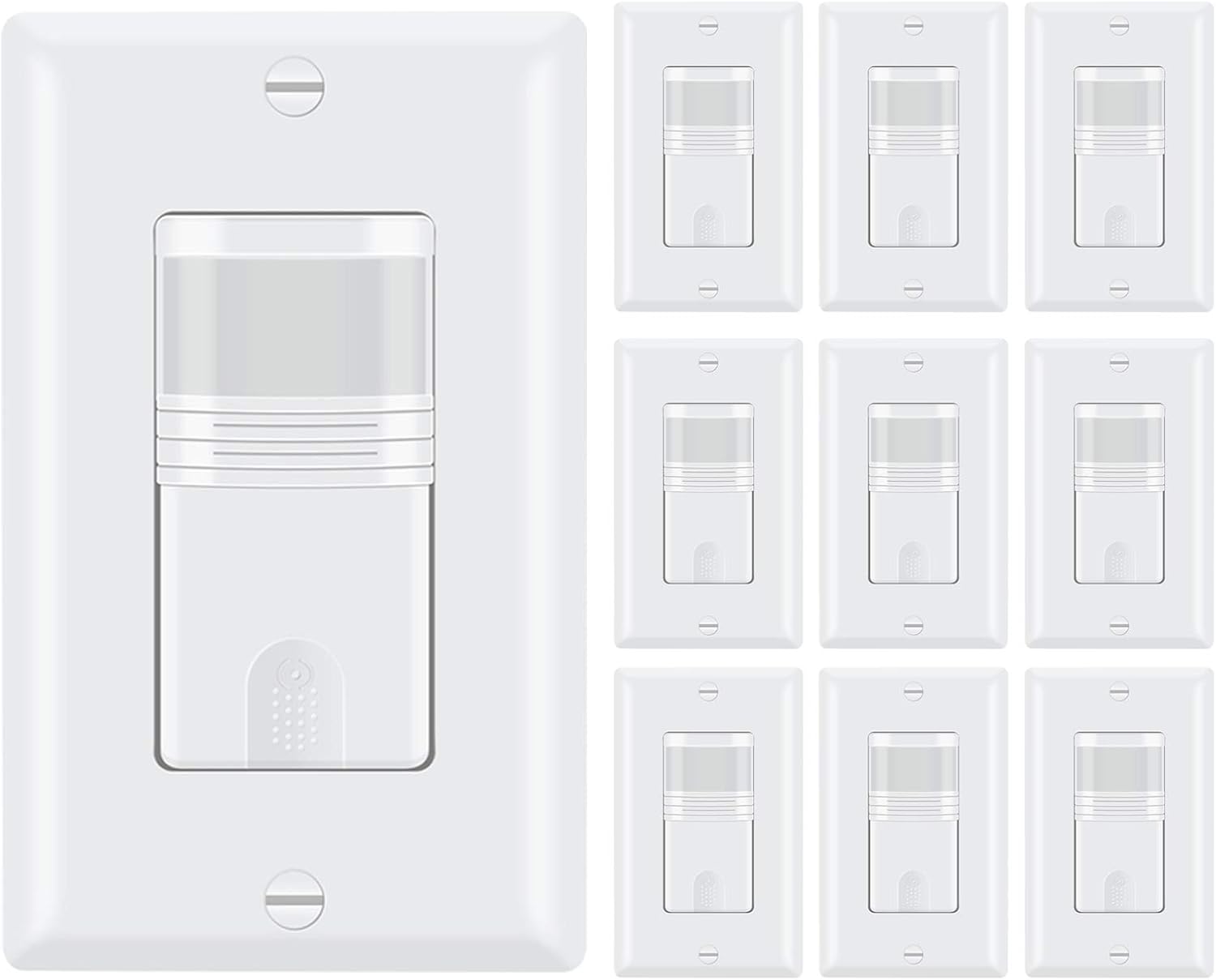 Motion Activated Wall Switch, Single Pole, 10 Pack A2945