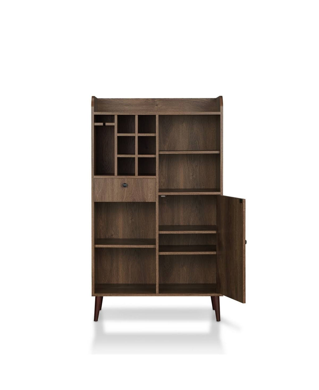 Distressed Walnut Wine Cabinet K32783