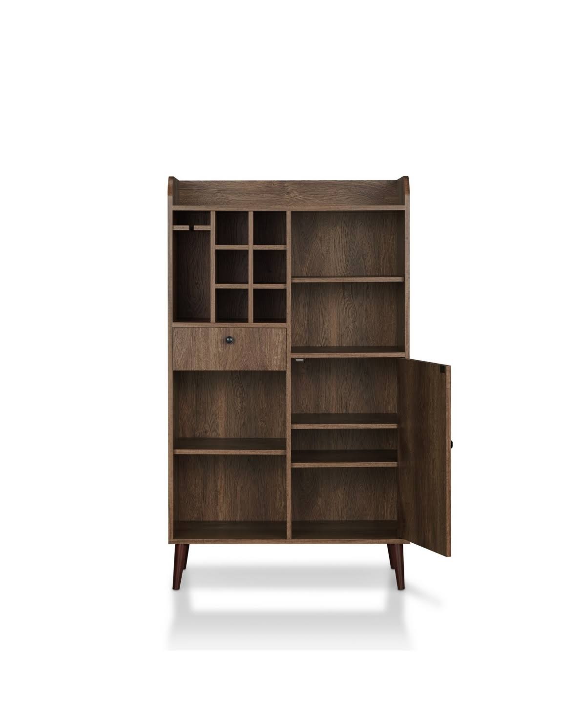 Distressed Walnut Wine Cabinet K32783