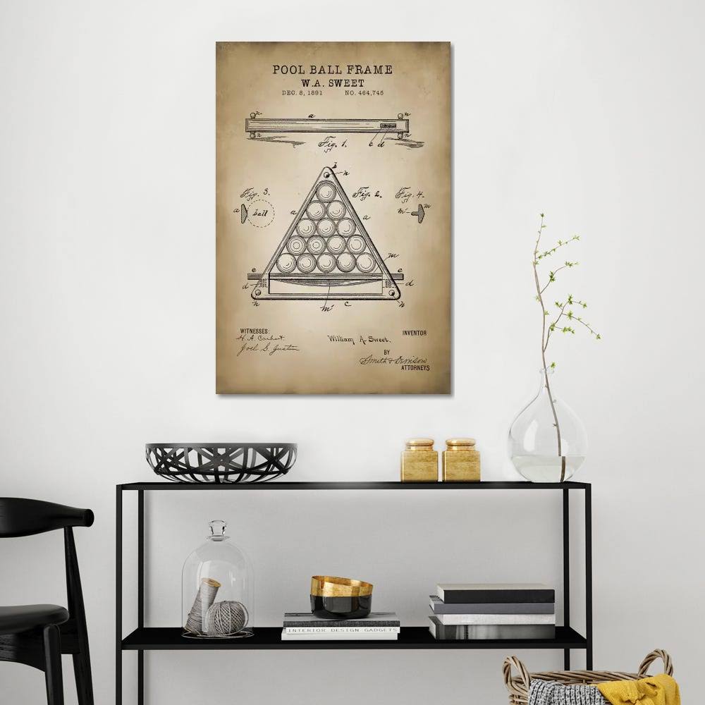 Billiard III Print Canvas Art L4053