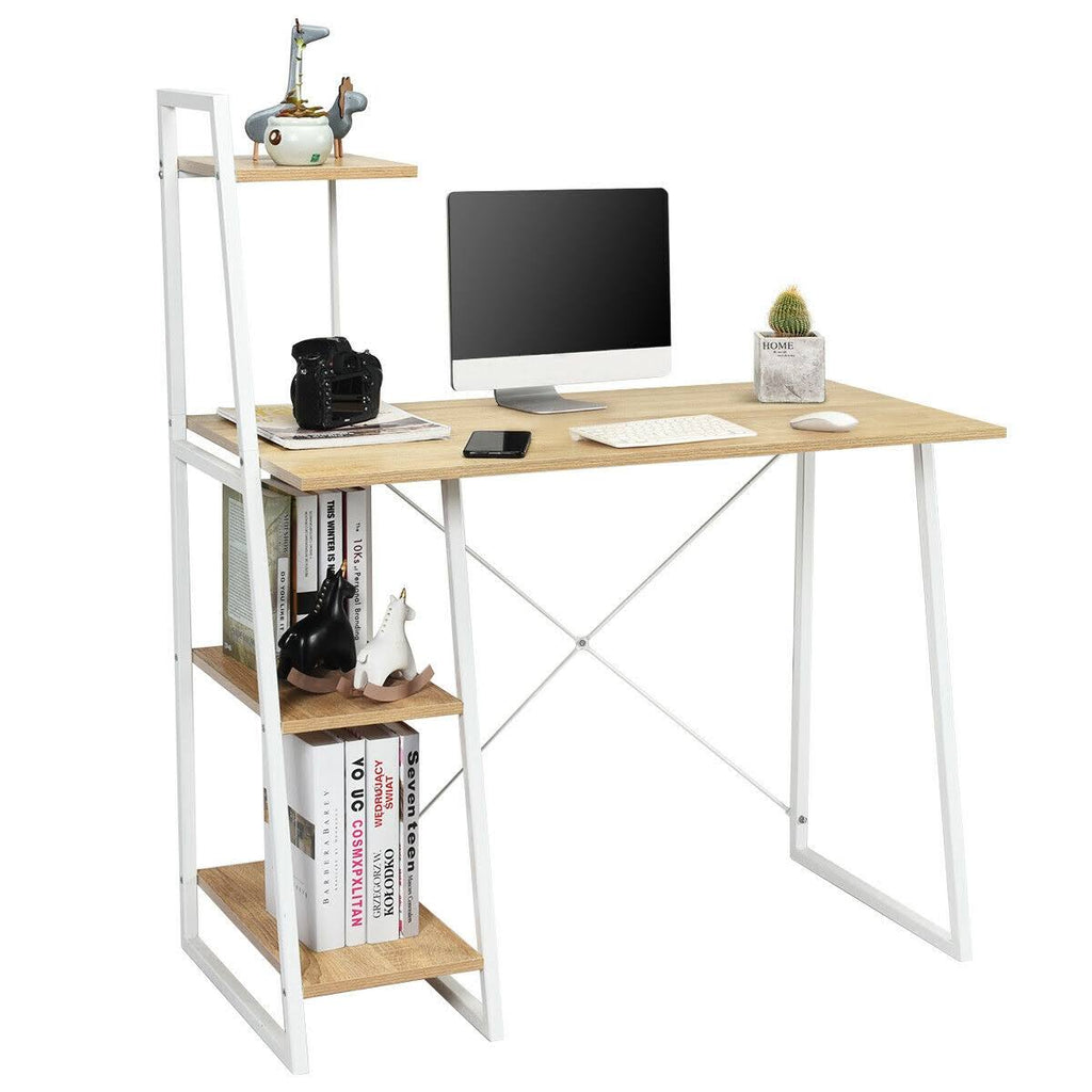4 Tier Shelves Computer Desk X319