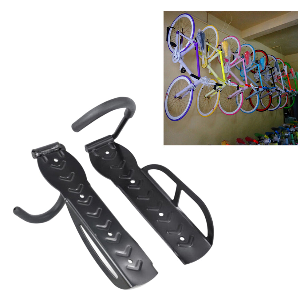 2pcs Black Heavy Duty Bike Wall Mounted Hooks F3098