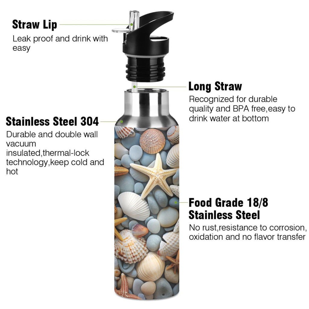 Stainless Steel Insulated Water Bottle with Straw Lid X3507
