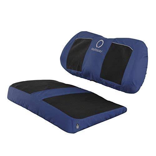 Black/Navy Golf Cart Bench Seat Cover V498007