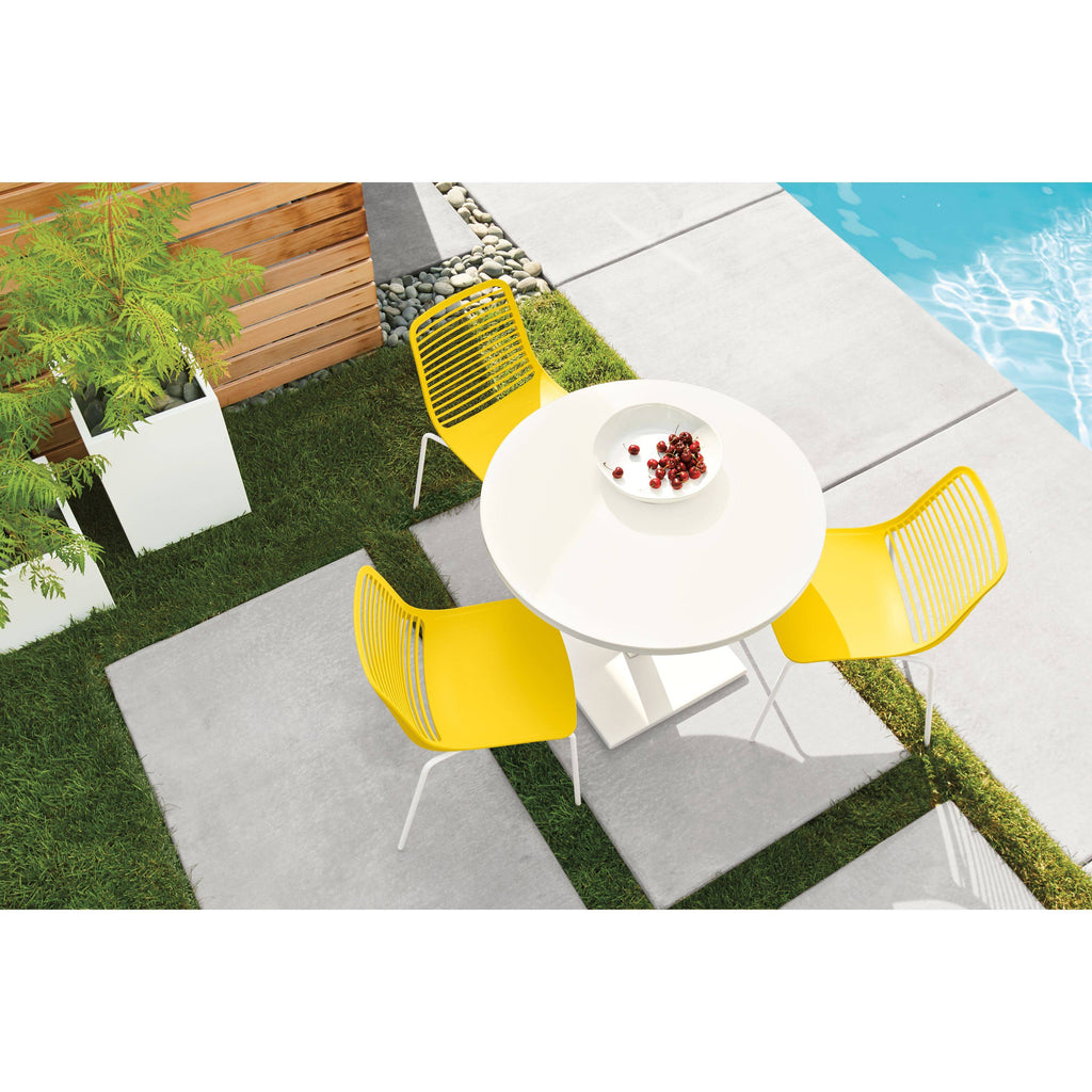Modern Mini Patio Side Chair in Blue E84763