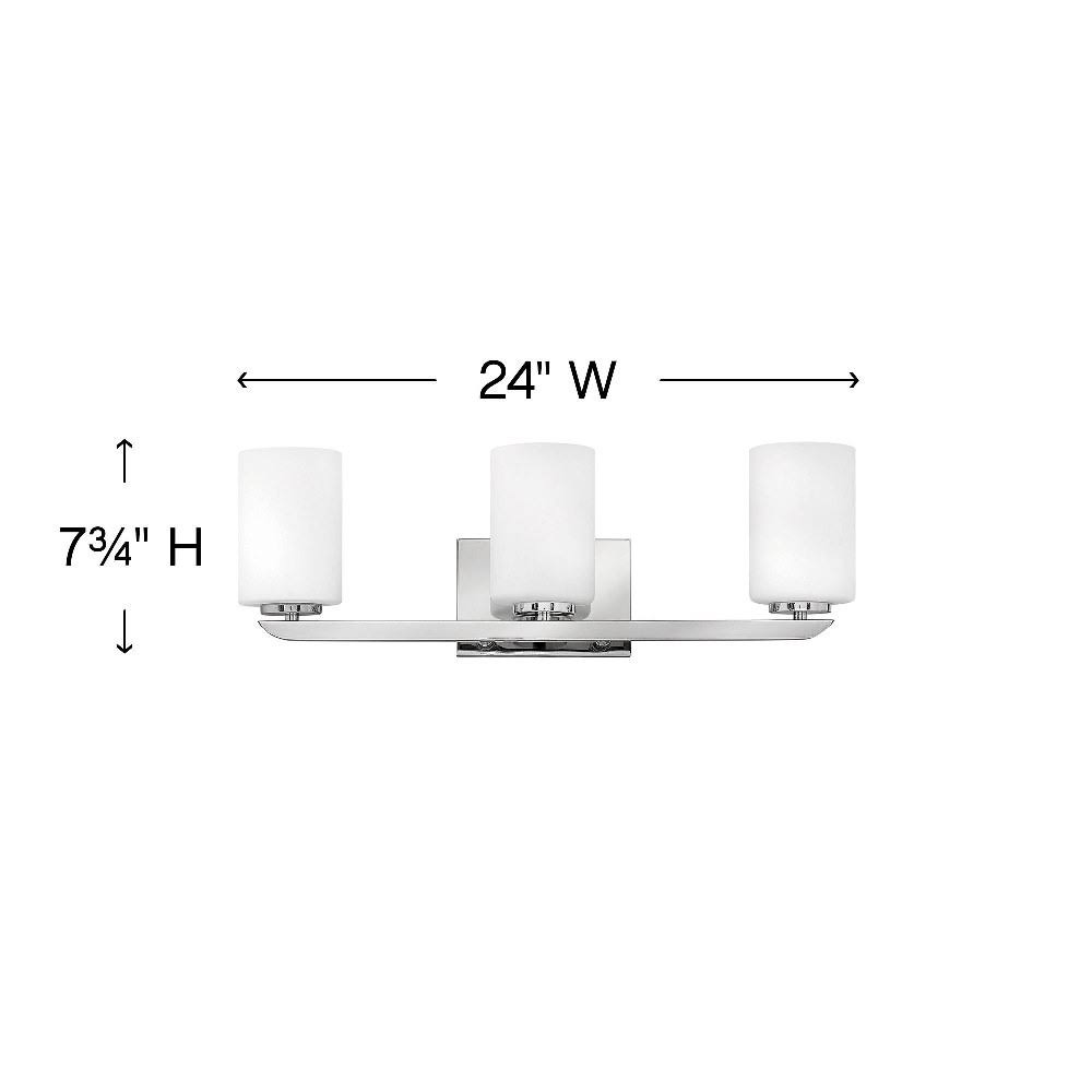Polished Nickel 3 Light Bath T424258