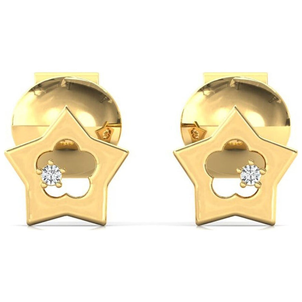 18kt Yellow/White Gold Diamond Stud Earring D528465