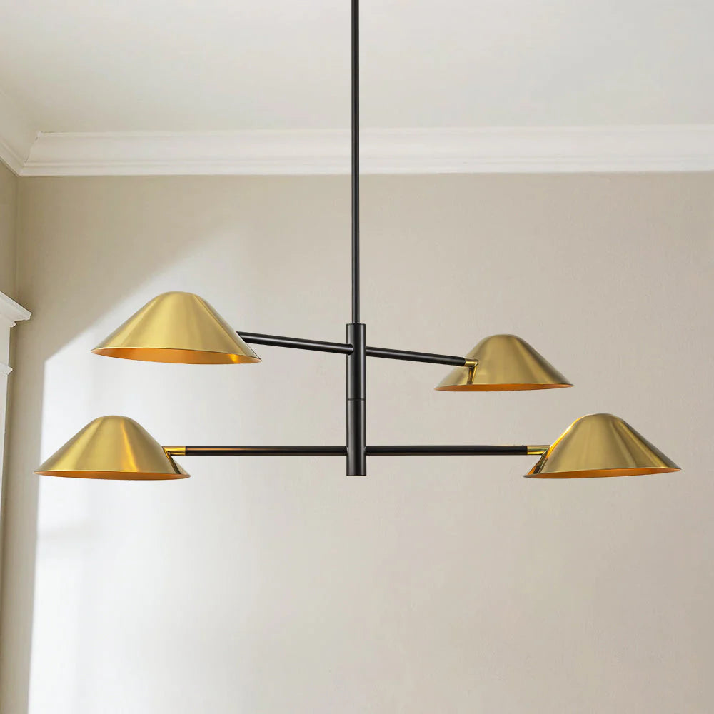 4-Light Dimmable Linear Chandelier W373