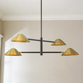 4-Light Dimmable Linear Chandelier W373