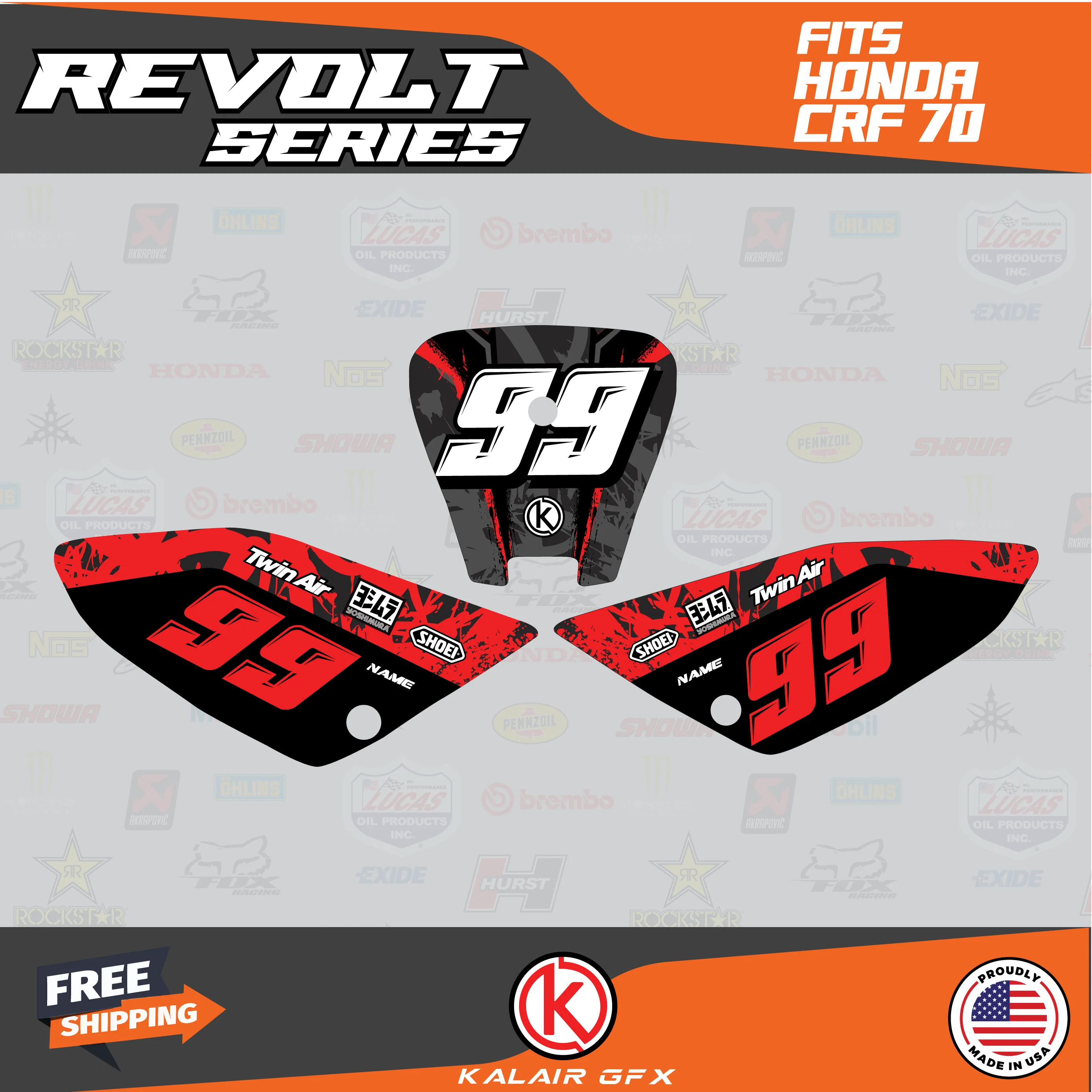 GFX Graphics Kit for Honda CRF70 S873027