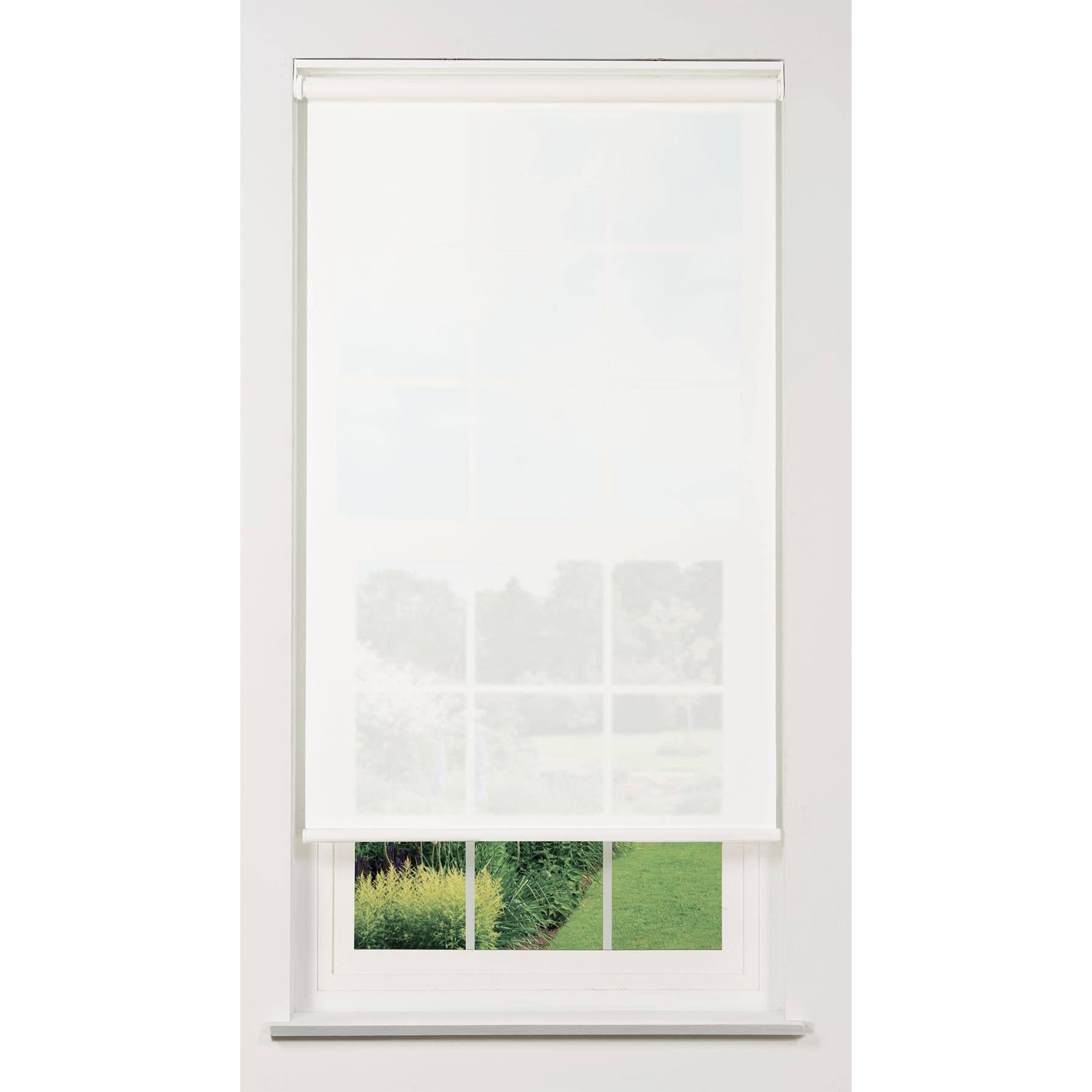 White 71 W x 78 H Cordless Solar Roller Shade A7328
