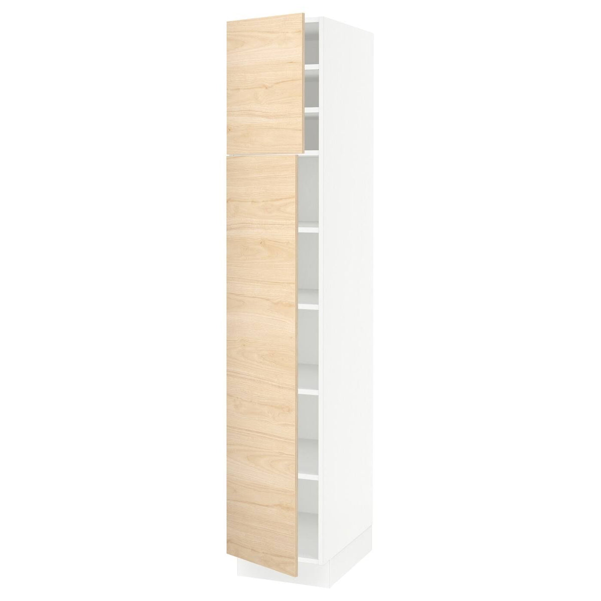 White High Cabinet with Shelves and 2 Doors P965161
