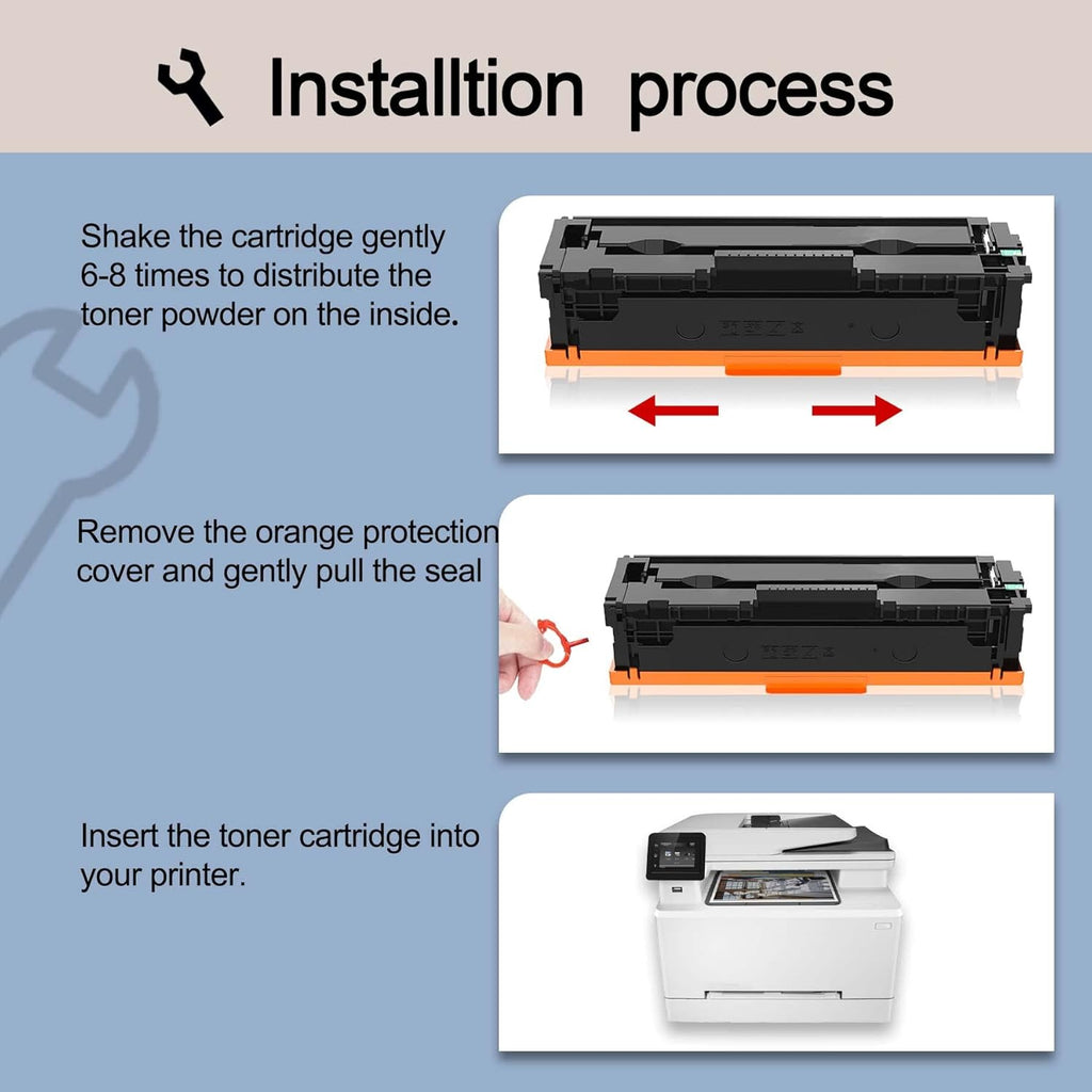 3 Pack 202X Toner Cartridge Compatible for HP Color Pro M254nw M254dw M254dn MFP M280nw M281fdn M281fdw M281cdw Printers M8391