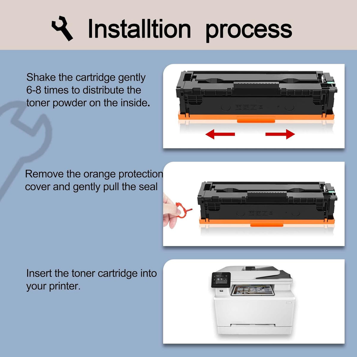 3 Pack 202X Toner Cartridge Compatible for HP Color Pro M254nw M254dw M254dn MFP M280nw M281fdn M281fdw M281cdw Printers M8391