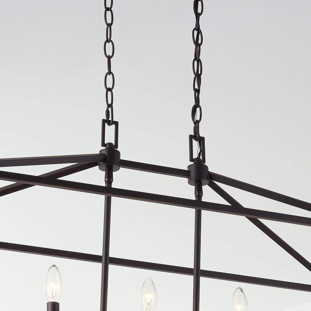 Bronze Caged Island Chandelier U619874