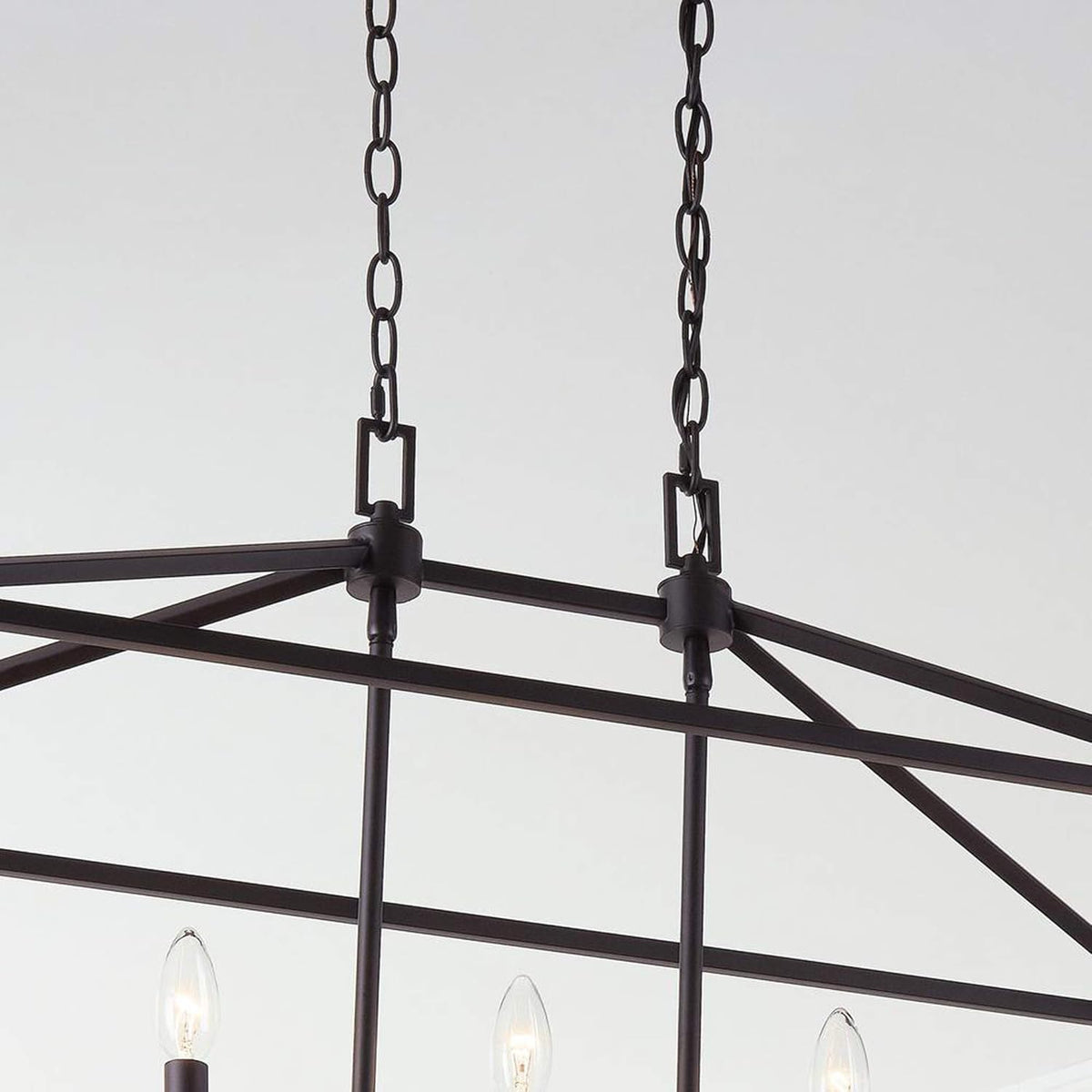 Bronze Caged Island Chandelier U619874