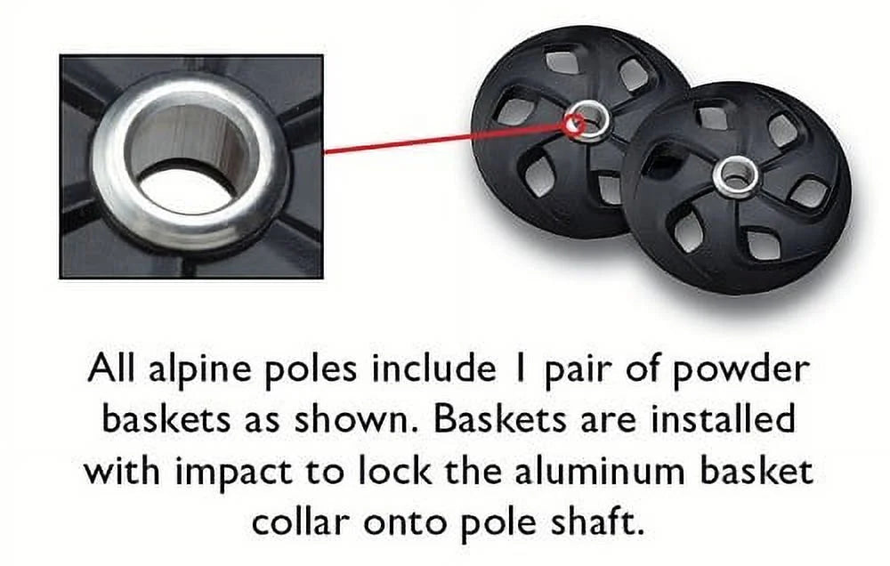 Alpine Downhill Ski Poles - 42" D1302