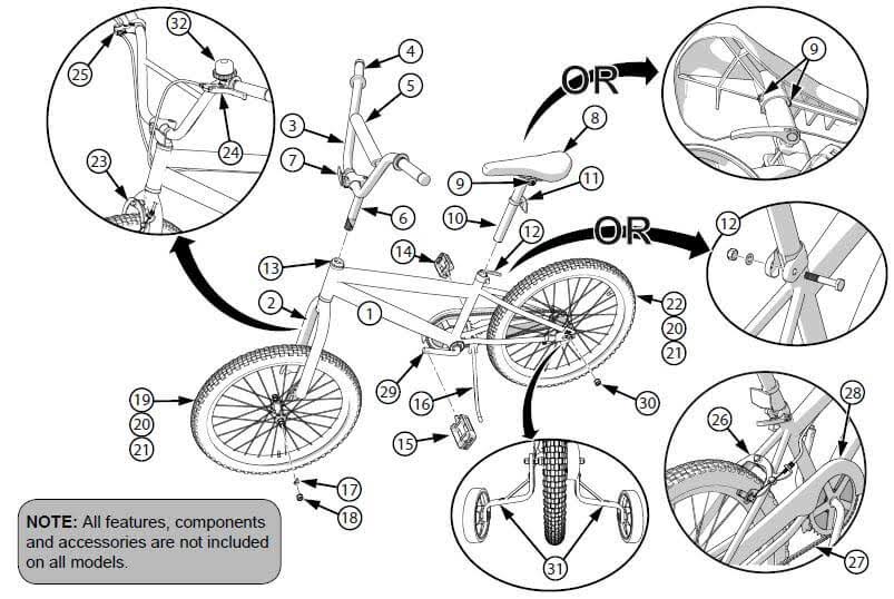 Purple 20-inch Girls Bike C966124